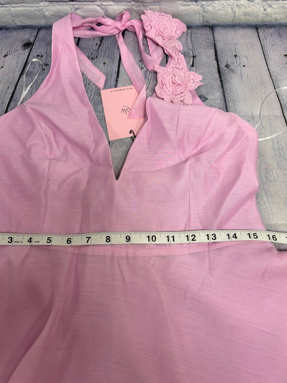 NWT Hello Molly Pink The Little One Halter Tie Party Sweet Mini Dress 10 - Picture 14 of 15